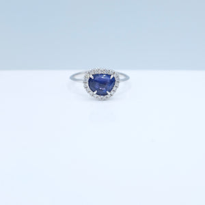 Rose-cut Sapphire Ring