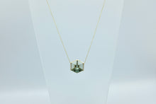 Load image into Gallery viewer, Green Quartz Cube Necklace
