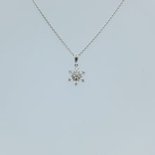 Load image into Gallery viewer, Diamond Snowflake Necklace
