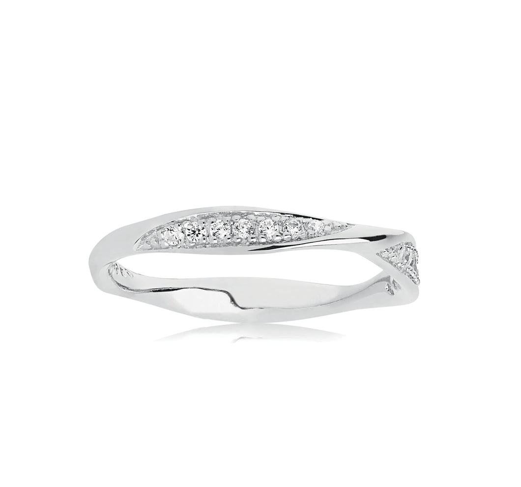 Sif Jakobs Cetara Silver Ring - 925 Sterling Silver & White Zirconia