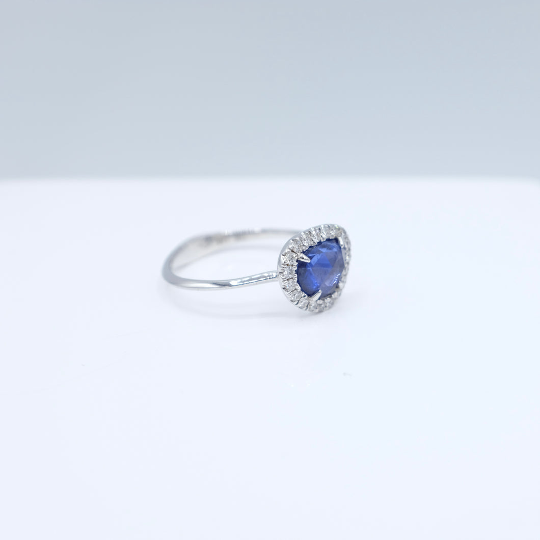 Rose-cut Sapphire Ring