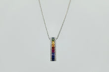 Load image into Gallery viewer, Rainbow Sapphire and Diamond Pendant
