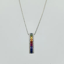 Load image into Gallery viewer, Rainbow Sapphire and Diamond Pendant
