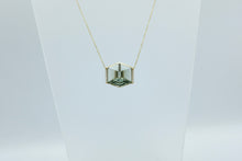 Load image into Gallery viewer, Green Quartz Cube Necklace
