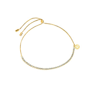 Sif Jakobs Ellera Tennis Bracelet - 18 Carat Gold Plate & White Zirconia