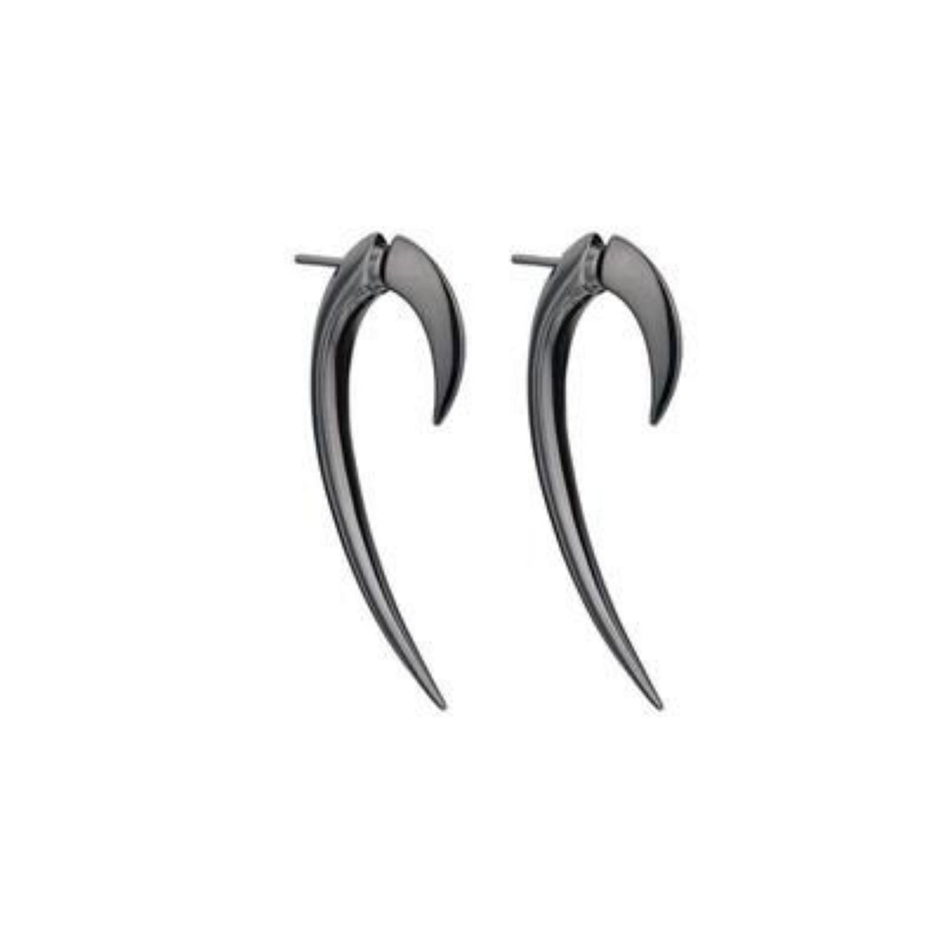 Shaun Leane Black Rhodium Hook Earrings