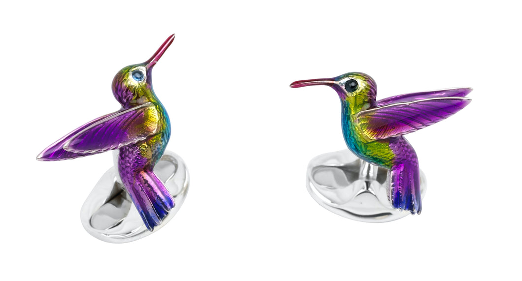 Sterling Silver Hummingbird Cufflinks